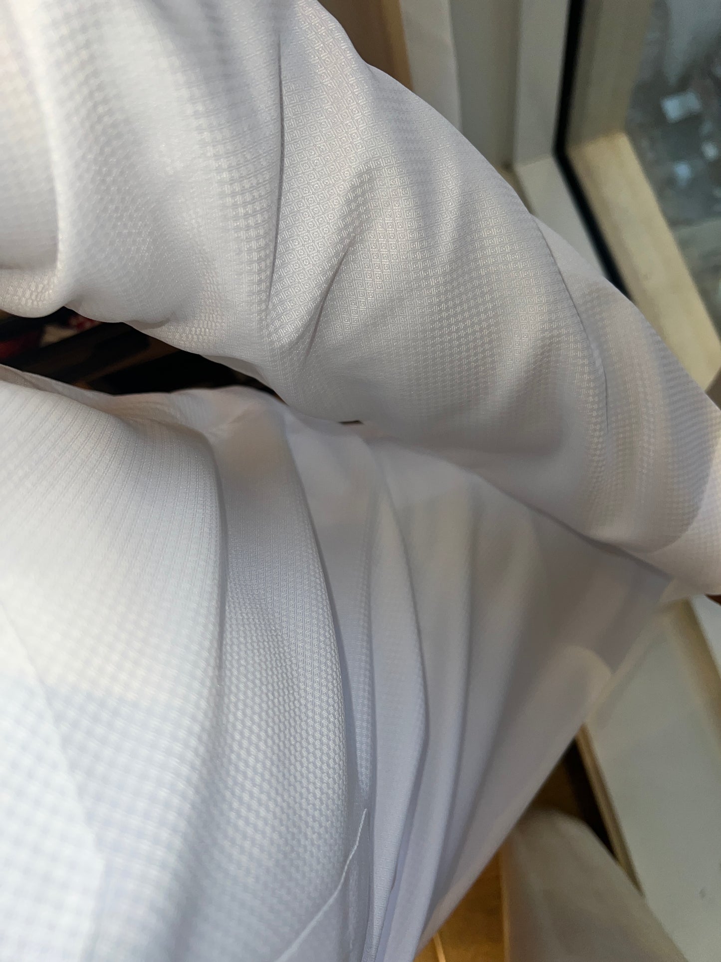 Motif nid d’abeilles blanc #W25