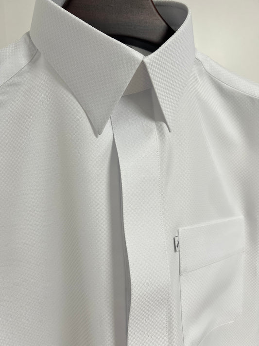 Motif nid d’abeilles blanc #W25