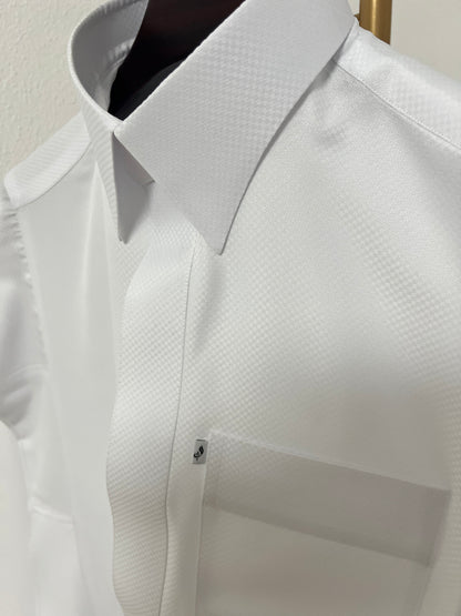 Motif nid d’abeilles blanc #W25