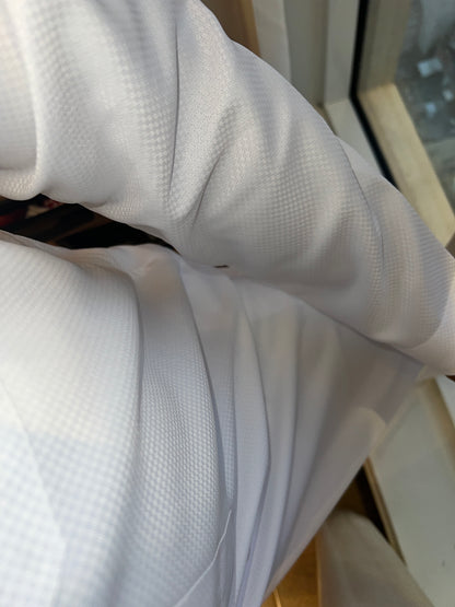 Motif nid d’abeilles blanc #W25