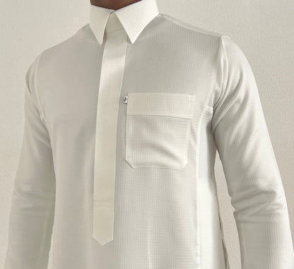 Motifs carré blanc crème #R25