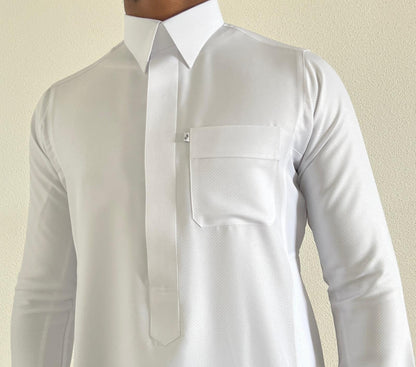 Motif nid d'abeille blanc crème #W22