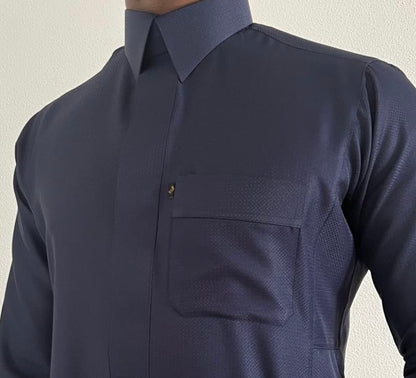 Motifs nid d'abeille bleu marine #S42