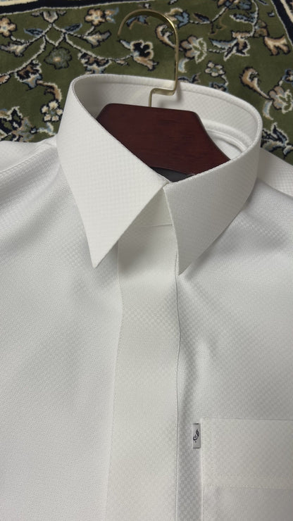 Motif nid d'abeille blanc crème #W22