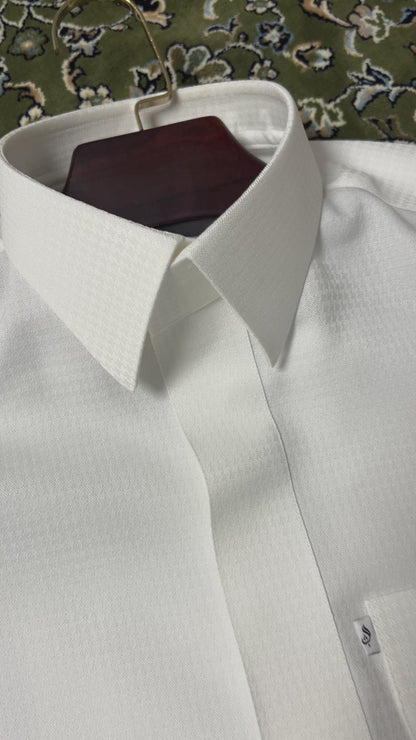 Motifs carré blanc crème #R25